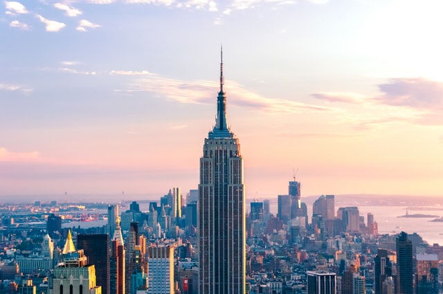 Empire state building skyscraper in New York City