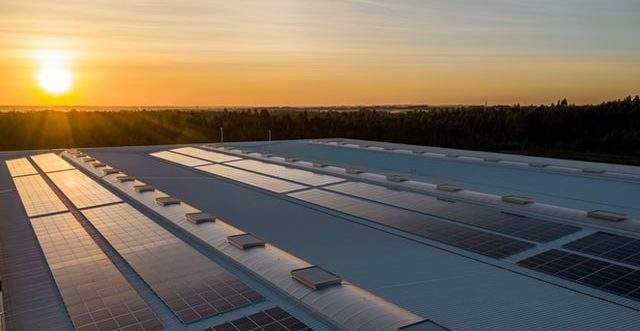 solar panels on industrial property