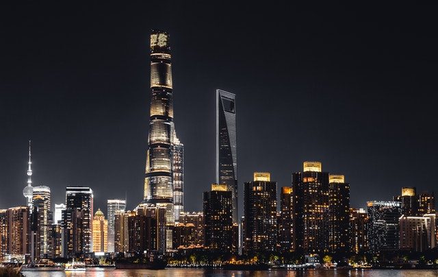 shanghai tower skyline