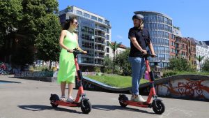 e scooter micromobility in an urban area